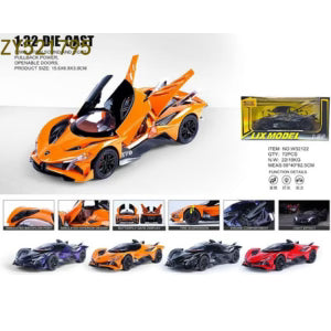 1:32 McLaren 720S-Style Die-Cast Model Car – Pull-Back Supercar with Openable Doors