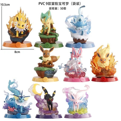 Pokémon Eevee Evolution Figure Set – 9 Eeveelutions PVC Collectible Display Figures