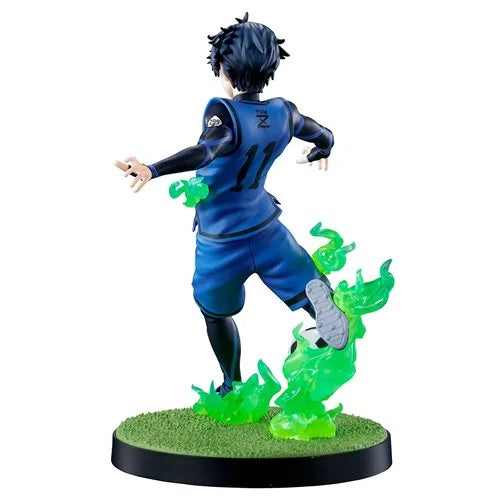 Nagi Seishiro Figure 17cm – Blue Lock Soccer Collectible Statue with Football & Green Effect