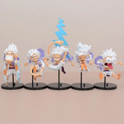 One Piece Gear 5 Luffy Figure Set of 5 – Monkey D. Luffy Nika PVC Collectibles