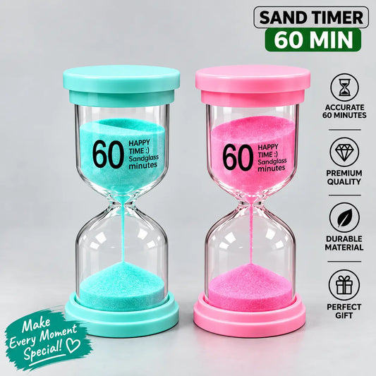60 Minute Sand Timer Hourglass – Decorative Desk Countdown Timer