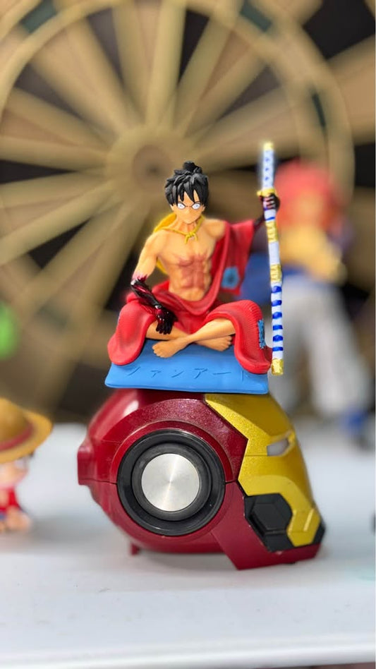 Monkey D. Luffy Wano Sitting Figure with Ame no Habakiri Sword – One Piece Premium PVC Collectible Statue (10cm)