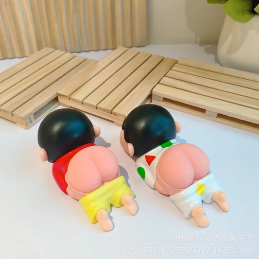 Shin-chan Lying Mini Figure 10cm – Crayon Shin-chan Cute Anime Collectible