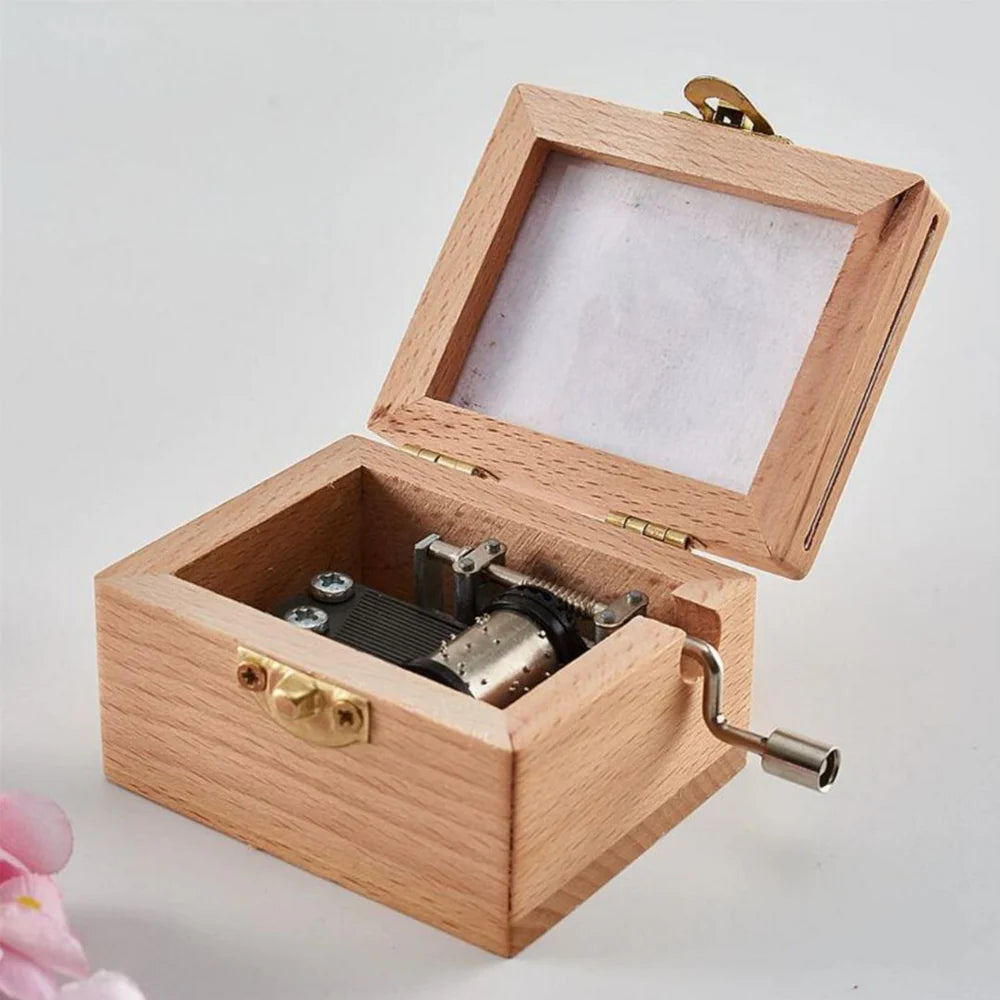 Harry Potter Wooden Music Box | Harry, Ron & Hermione Hand Crank Collectible