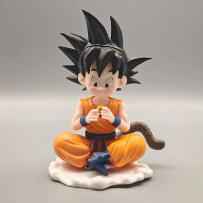 Dragon Ball Kid Goku Figure with 1-Star Dragon Ball & Power Pole – Cloud Display Statue
