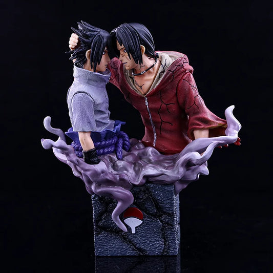 Itachi & Sasuke Uchiha 17cm Figure – Naruto Shippuden Brothers PVC Diorama Collectible
