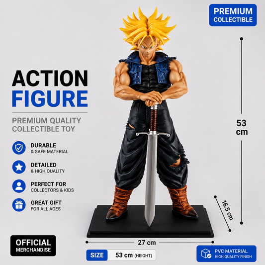 Future Trunks Super Saiyan Sword Figure – Dragon Ball Z Premium PVC Collectible (53 cm)