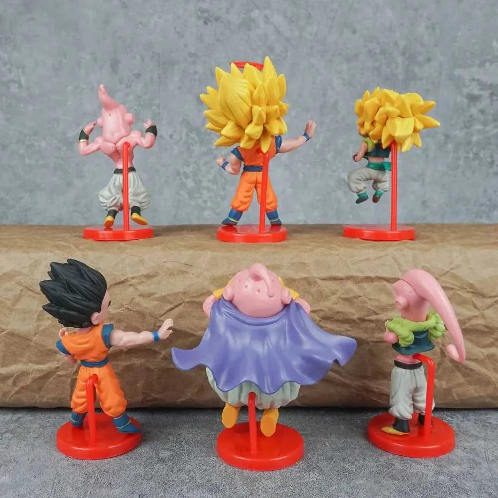 Dragon Ball Z Majin Buu Saga Mini Figure Set | Goku, Gohan, Kid Buu, Super Buu & Majin Buu PVC Collectibles (6 Pieces)