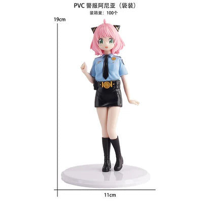 Anya Forger SPY x FAMILY Figure – 19cm PVC Police Uniform Anime Collectible