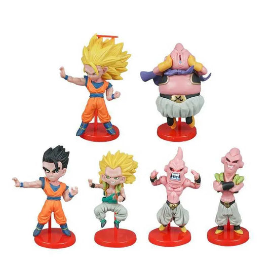 Dragon Ball Z Majin Buu Saga Mini Figure Set | Goku, Gohan, Kid Buu, Super Buu & Majin Buu PVC Collectibles (6 Pieces)