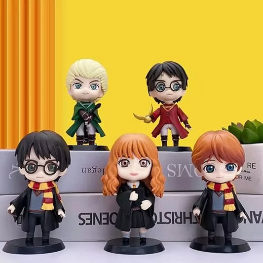 Harry Potter Chibi Figures Set | Harry, Hermione, Ron & Draco Collectibles