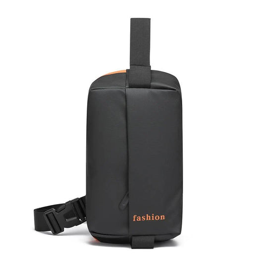 Black Crossbody Sling Bag for Men – Compact Chest Shoulder Bag with Adjustable Strap