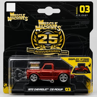 Muscle Machines Model 03 1972 Chevrolet C10 Pickup 1:64 Die-Cast – 25th Anniversary