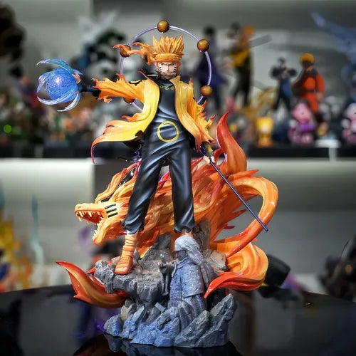 Naruto Uzumaki Six Paths Sage Mode Statue – Kurama Chakra Battle Diorama