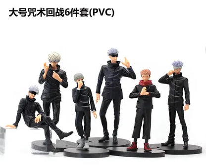 Jujutsu Kaisen 6-Piece Figure Set – Satoru Gojo, Toge Inumaki & Yuji Itadori Collectible Figures