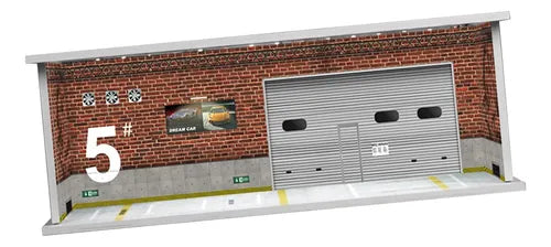 1:64 Scene Parking Diorama – Miniature Car Garage & Parking Display 30 × 13 × 11 cm