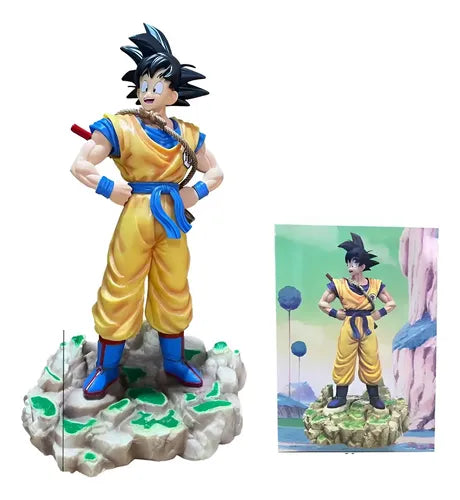 Goku Figure 30cm – Dragon Ball Fantasy PVC Collectible Statue with Sword & Rocky Base