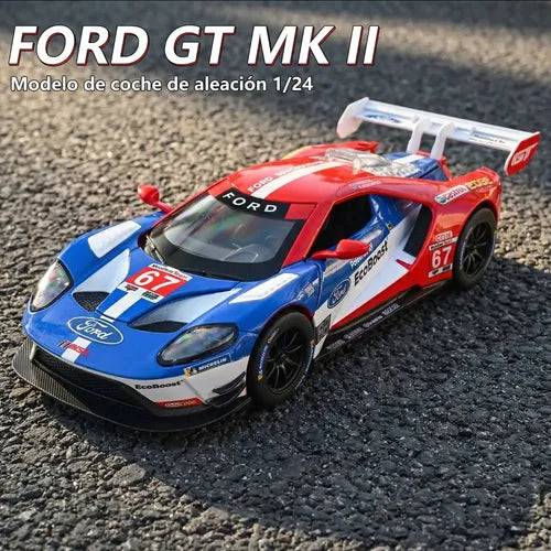 1:24 Ford GT-MK Die-Cast Model Car – QX0120 Blue Red Racing Edition
