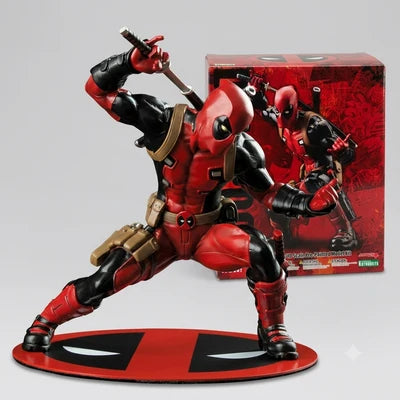 Deadpool 1/10-Style Dynamic Display Statue – Red & Black Marvel Collectible Figure