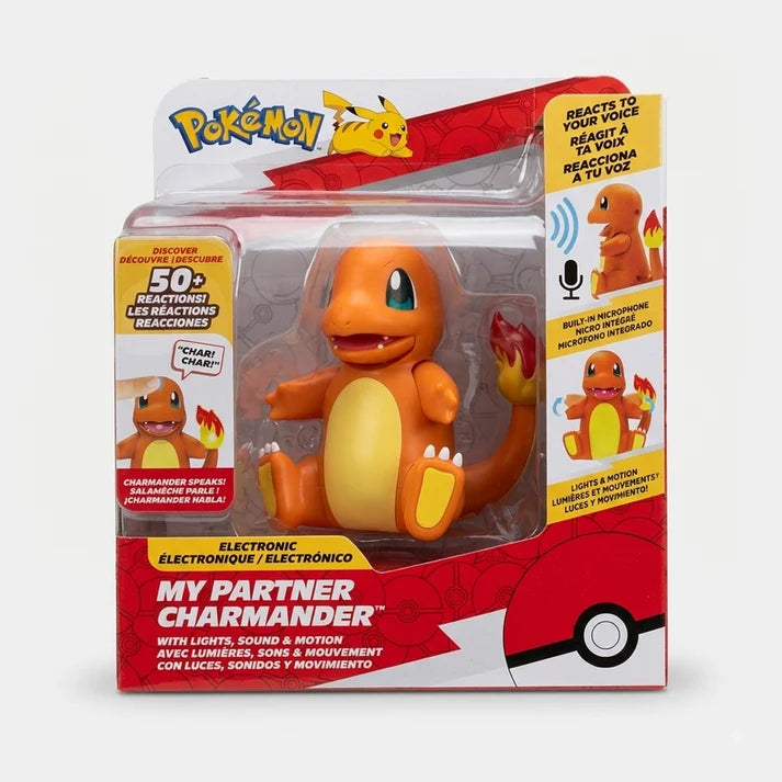 Pokémon My Partner Charmander Electronic Interactive Figure – 50+ Reactions, Lights, Sound & Motion