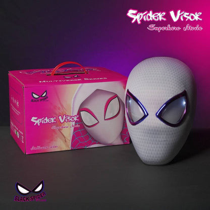 Spider-Man Miles Morales Mask with Moving Lenses – LED Cosplay Mask
