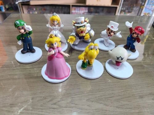 Super Mario PVC Figure Set | Mario, Luigi, Princess Peach, Bowser, Boo, Koopa & Wedding Mario Mini Collectibles
