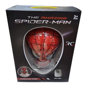Spider-Man Mask for Kids – Red Web Full-Face Visor with Mesh Eye Lenses