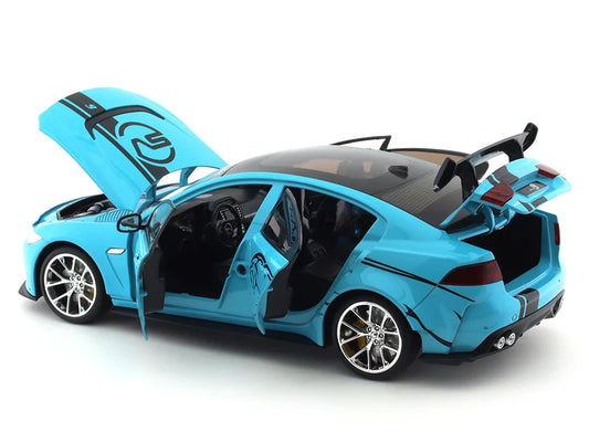 Jaguar 1:18 Die-Cast Alloy Model Car – Blue Sports Car with Opening Doors & Hood