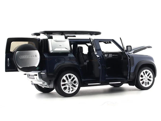 Land Rover Defender 110 1:64 Die-Cast Model Car – Blue Alloy SUV