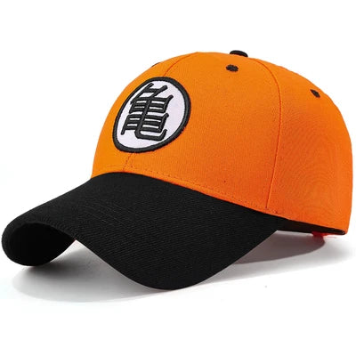 Dragon Ball Kame Turtle School Orange & Black Baseball Cap – Goku Anime Hat