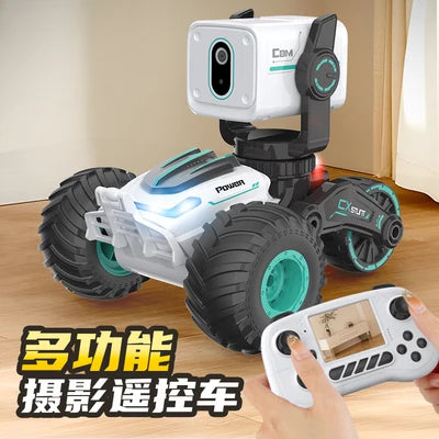 RC Camera Car with Remote Control & Display – Futuristic Off-Road Stunt Vehicle
