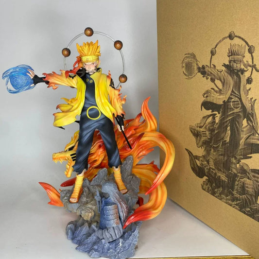 Naruto Uzumaki Six Paths Sage Mode Statue – Kurama Chakra Battle Diorama