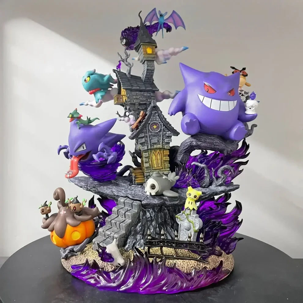Pokémon Ghost Type Statue – Gengar Haunted House Diorama Collectible