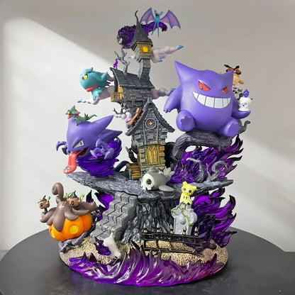 Pokémon Ghost Type Statue – Gengar Haunted House Diorama Collectible