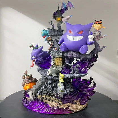 Pokémon Ghost Type Statue – Gengar Haunted House Diorama Collectible