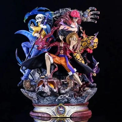 One Piece Worst Generation Alliance Diorama Statue – Luffy, Trafalgar Law & Eustass Kid Premium PVC Collectible Figure
