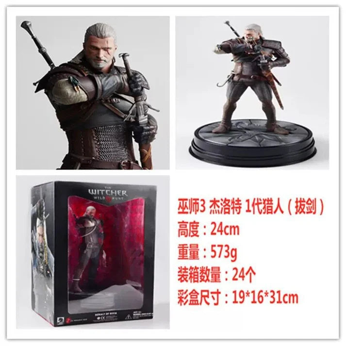 Geralt of Rivia The Witcher 3: Wild Hunt 24cm PVC Figure Statue – Sword Pose Collectible