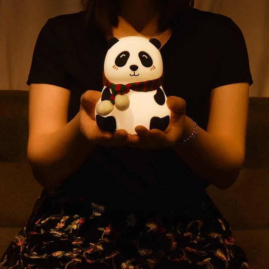 Cute Panda Plush Toy with Winter Scarf – Soft Stuffed Panda Teddy Bear Gift
