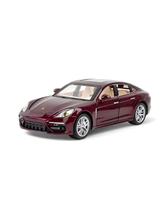 1:24 Porsche Panamera-Style Die-Cast Model Car – Pull-Back, Lights, Sound & Openable Doors