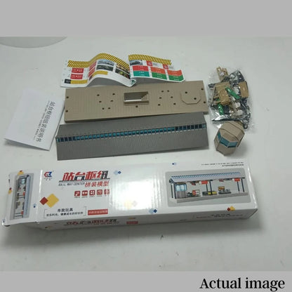 1:64 Railway Station Platform Diorama – DIY Miniature Train Station with Canopy & Station Details