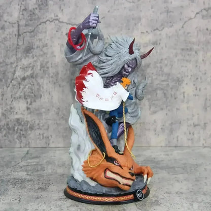 Naruto Uzumaki & Kurama 28cm PVC Figure – Naruto Shippuden Battle Diorama Collectible Statue