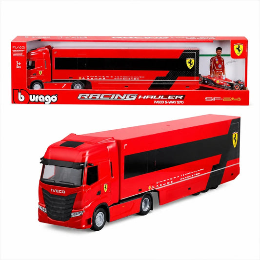 Bburago Ferrari F1 Racing Hauler IVECO S-Way 1:43 Scale Die-Cast Transporter