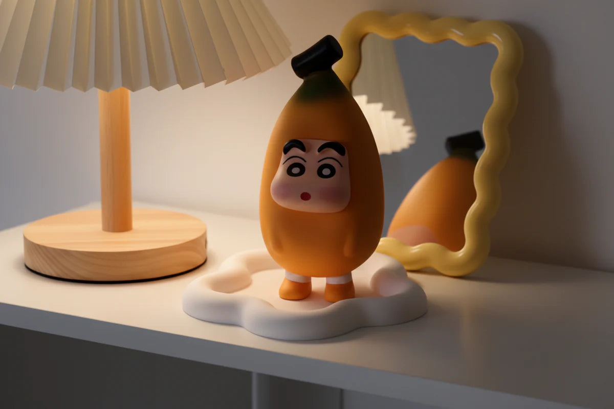 Crayon Shin-chan Banana Cosplay PVC Figure | Funny Anime Collectible Desk Decor (18.5 cm)