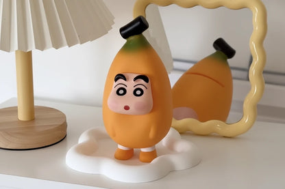 Crayon Shin-chan Banana Cosplay PVC Figure | Funny Anime Collectible Desk Decor (18.5 cm)