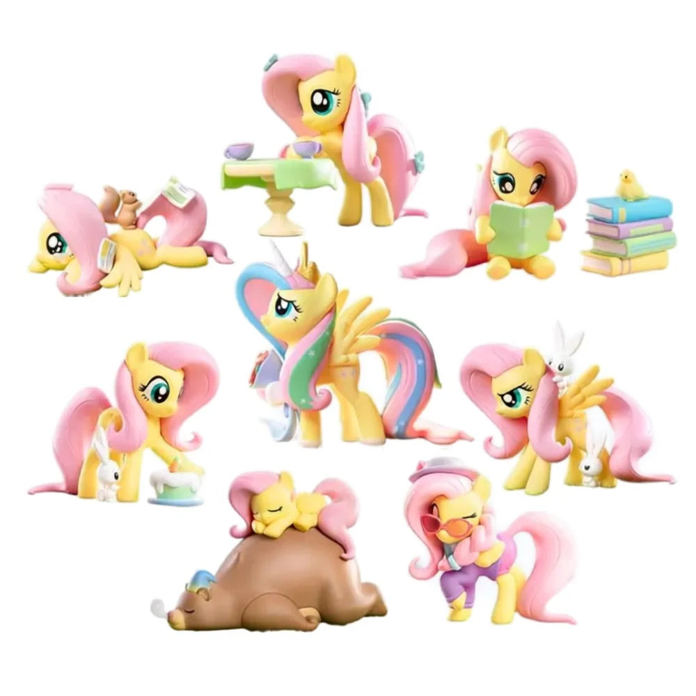 Fluttershy 9-Piece Mini Figure Set – My Little Pony Collectible PVC Display Figures