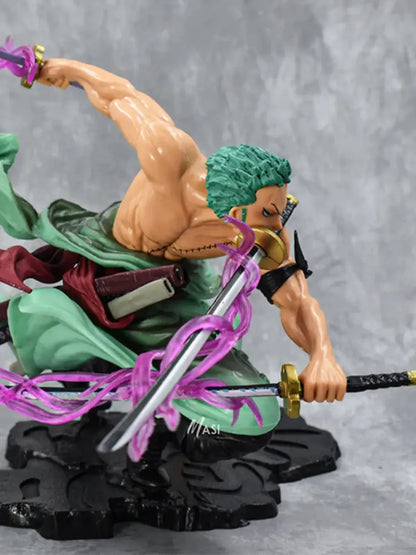 One Piece Roronoa Zoro Three-Sword Style Figure – Sanzen Sekai Battle Statue 21cm