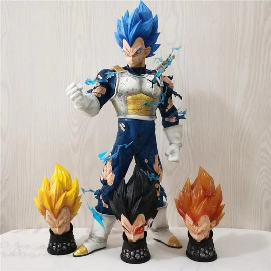 Dragon Ball Super Vegeta Elite Warrior PVC Statue – 32cm Premium Anime Collectible Figure with 3 Interchangeable Heads