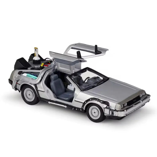 Jada Toys Back to the Future Part II DeLorean Time Machine 1:24 Die-Cast Model with Lights
