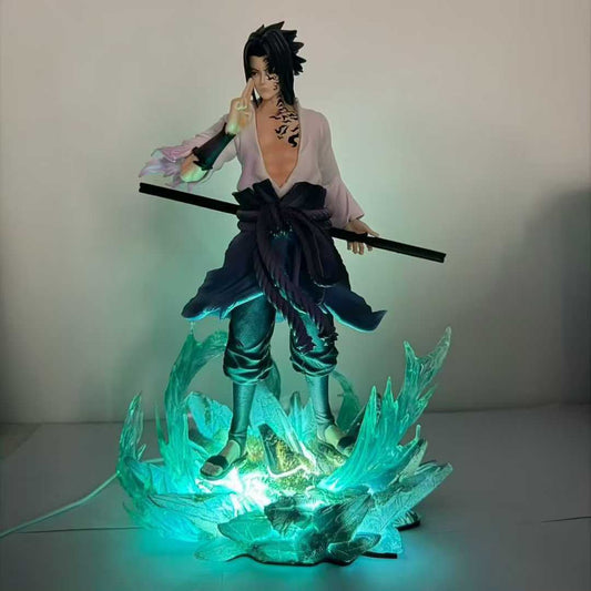 Sasuke Uchiha Cursed Mark Statue – Naruto Shippuden Light-Up Figure
