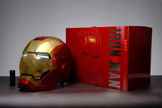 Iron Man Mark 5 LED Helmet Collectible Replica Mask | Marvel Avengers Display Helmet
